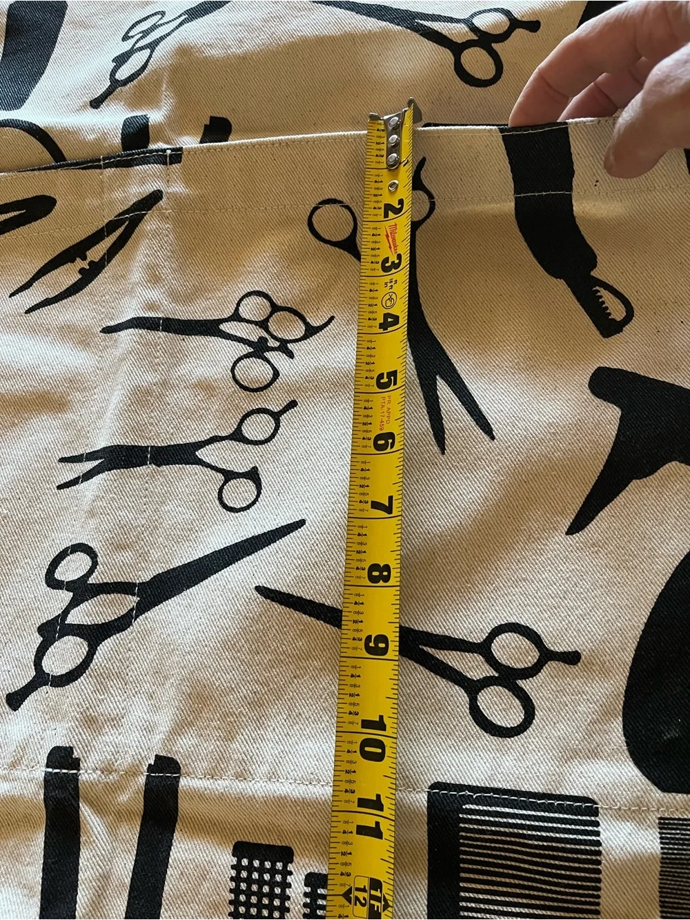 Black & Cream Canvas Hair DresserStylist Print Kitchen or Work Apron
